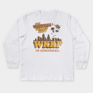 WKRP in Cincinnati 1978 Thanksgiving Turkey Drop Kids Long Sleeve T-Shirt